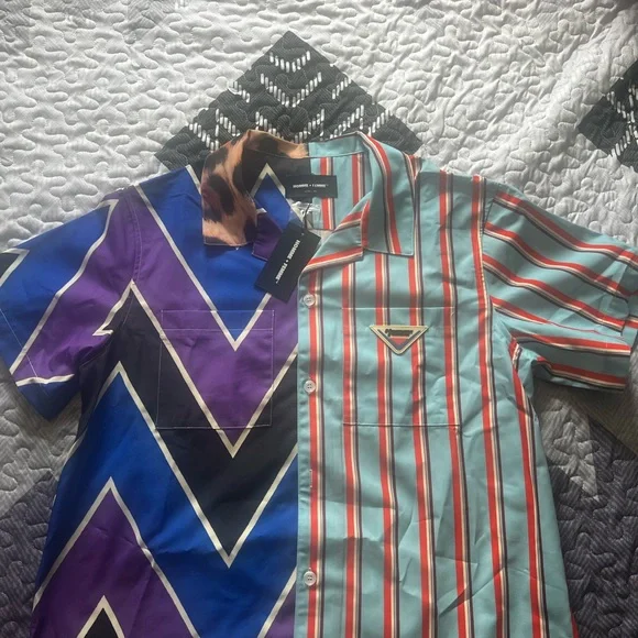 Homme Femme Striped Shirt - Picture 3 of 4